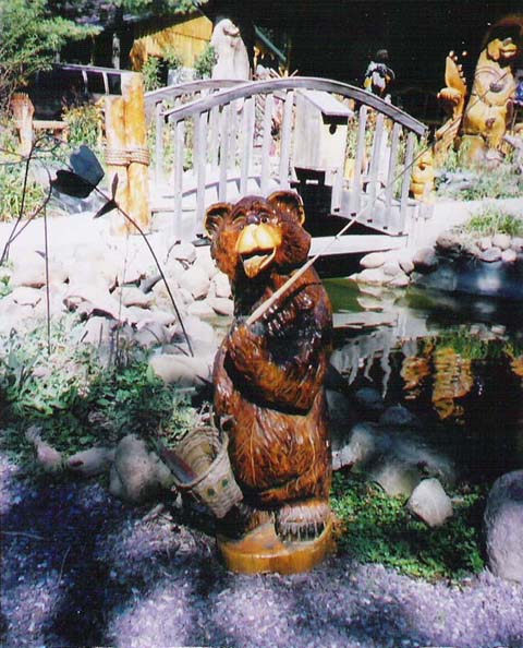 Bear Fishing By Pond